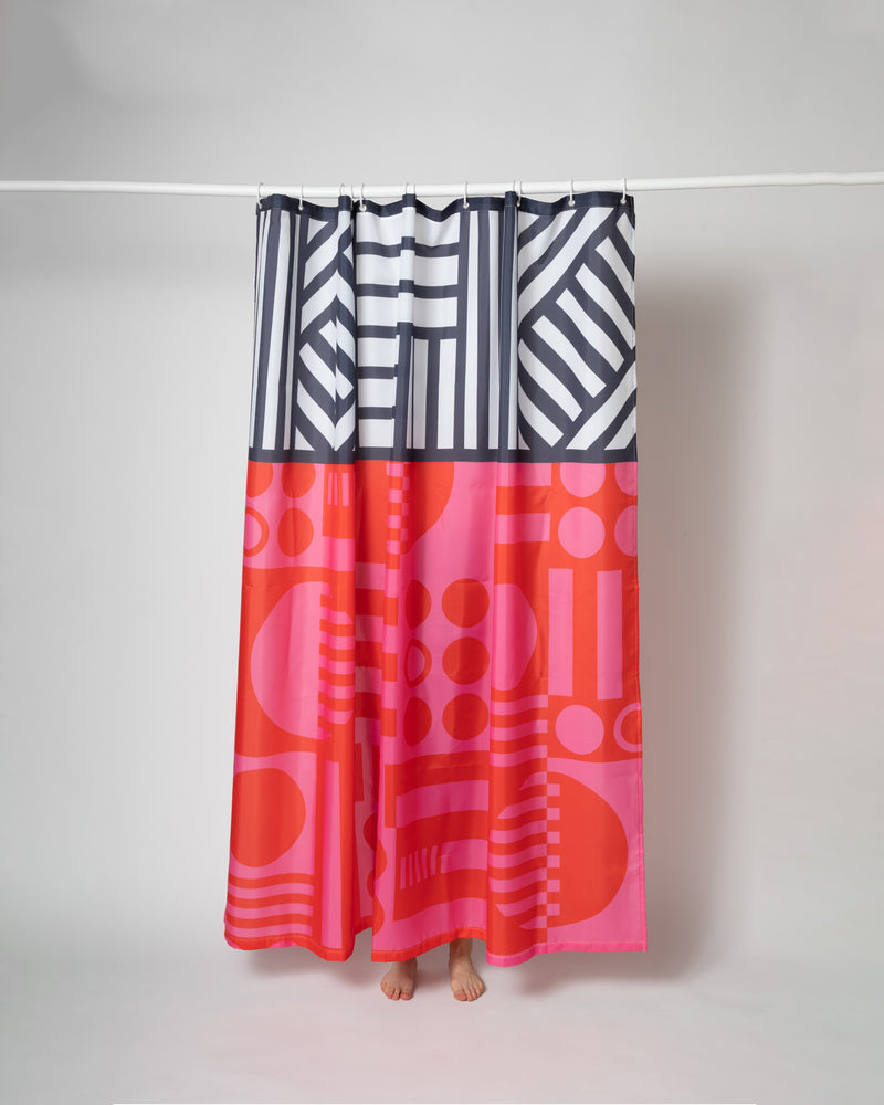 Shower Curtain Hot Pink