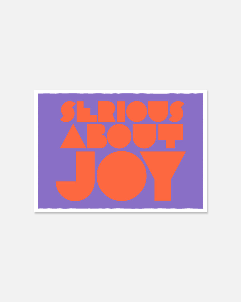 Serious about Joy Art print in Cardinal