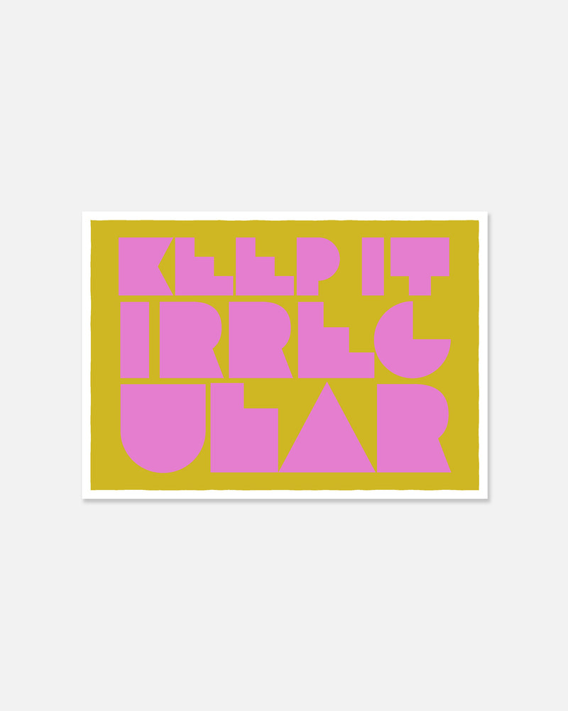 Keep it Irregular Art print in Wasabi
