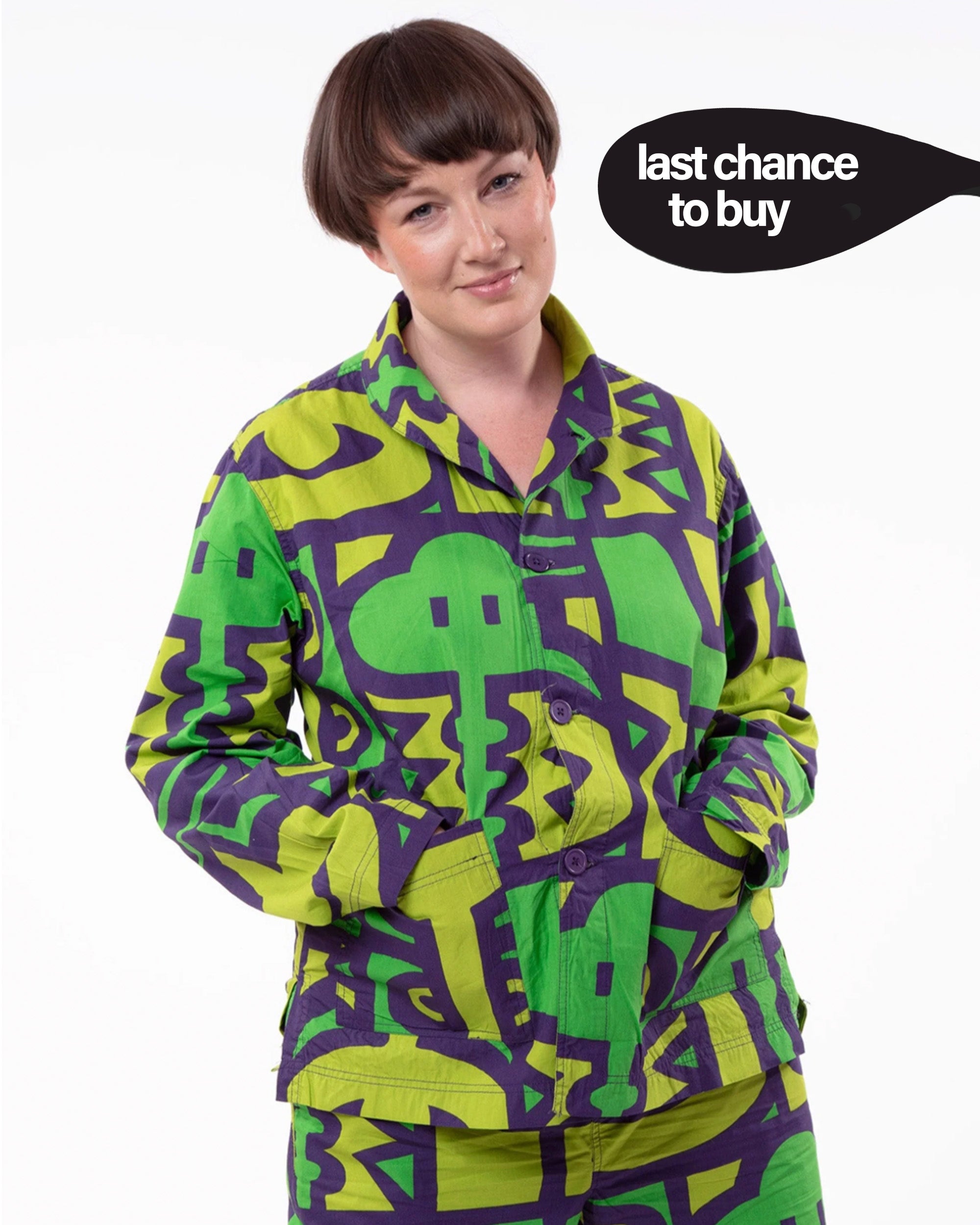 Chameleon Pyjama Jacket in Jungle