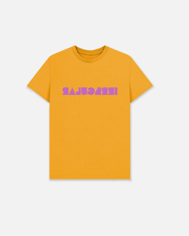 Regular-fit Irregular T-shirt in Mustard