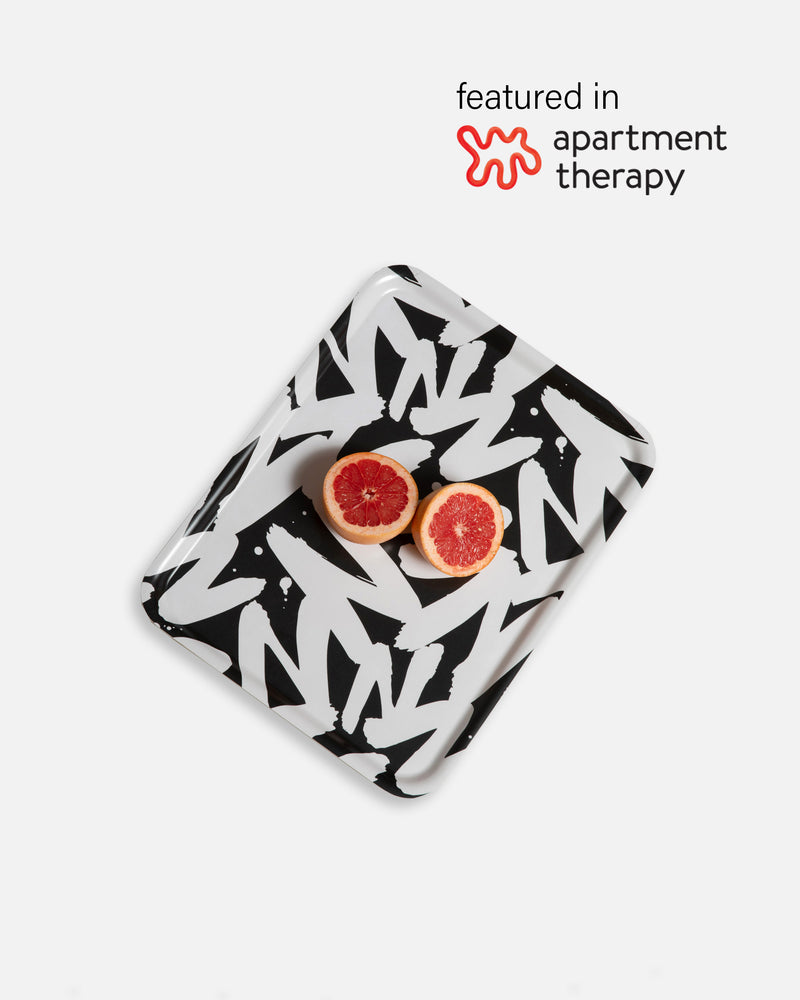 Breakfast Tray in Mono 48 x 37cm