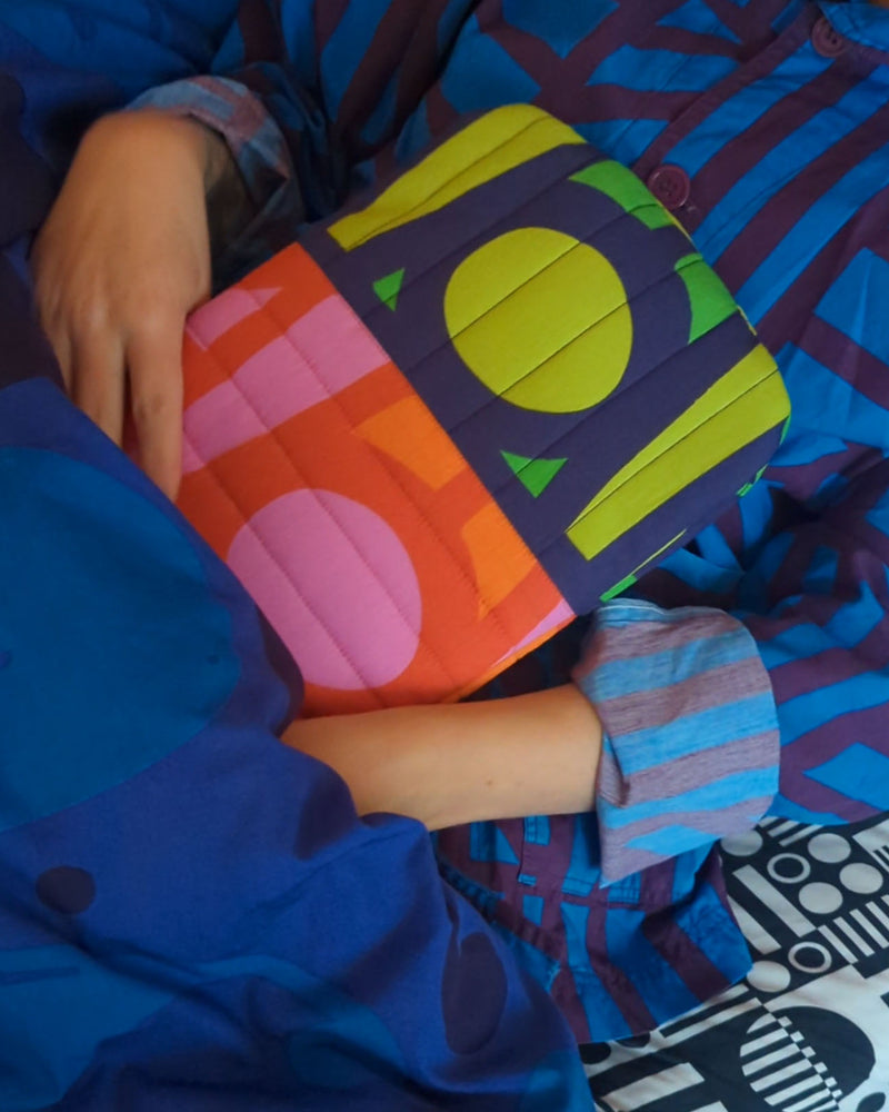 Quilted Hot Water Bottle in Chameleon