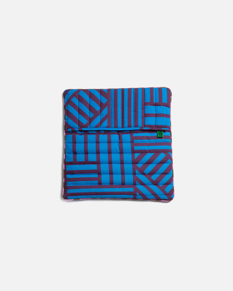 Quilted Cushion Cover in Sidewinder Blueberry