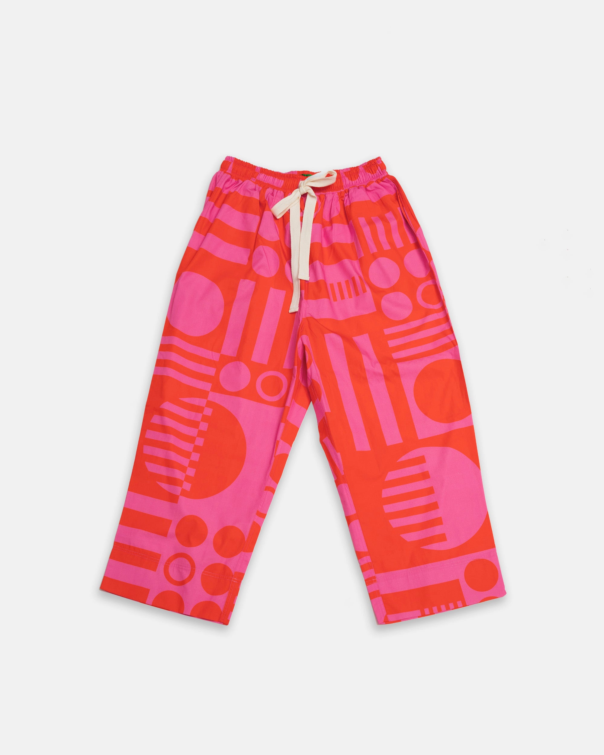 Elasticated Wide Leg Trousers in Paradox Hot Pink