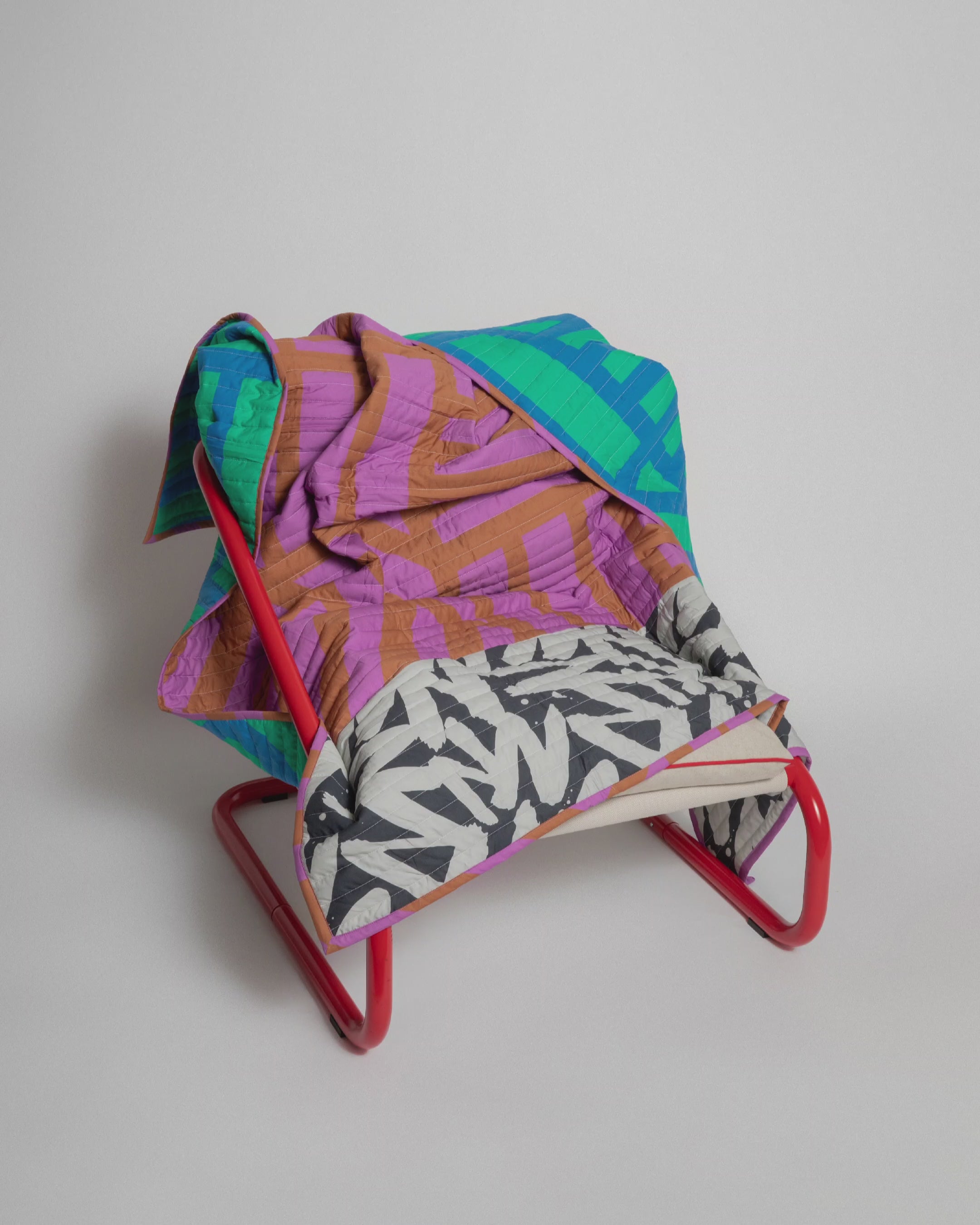 Reversible Quilted Throw in Cool Caramallow