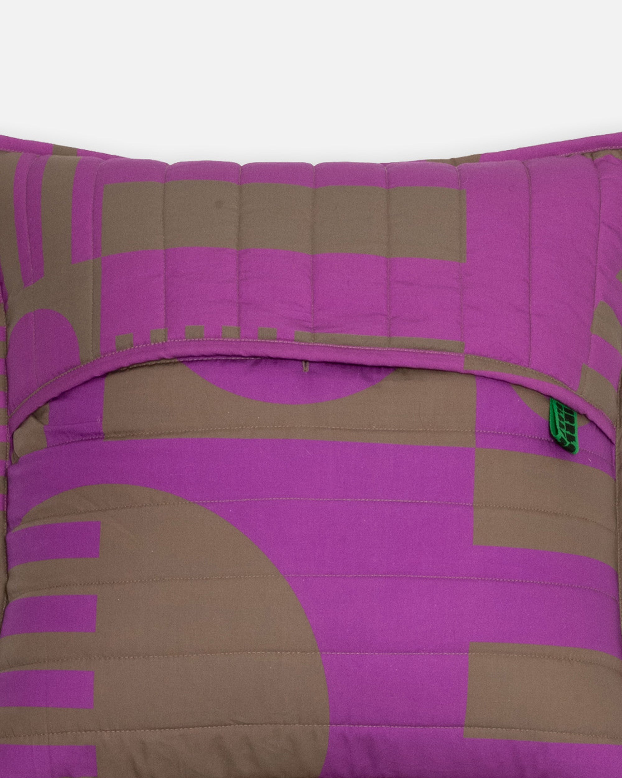 Quilted Cushion Cover in Grape