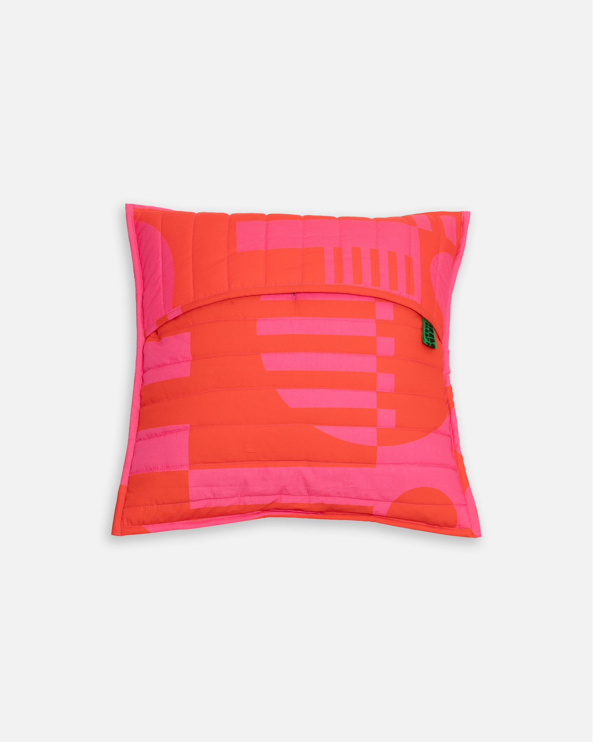 Quilted Cushion Cover in Hot Pink