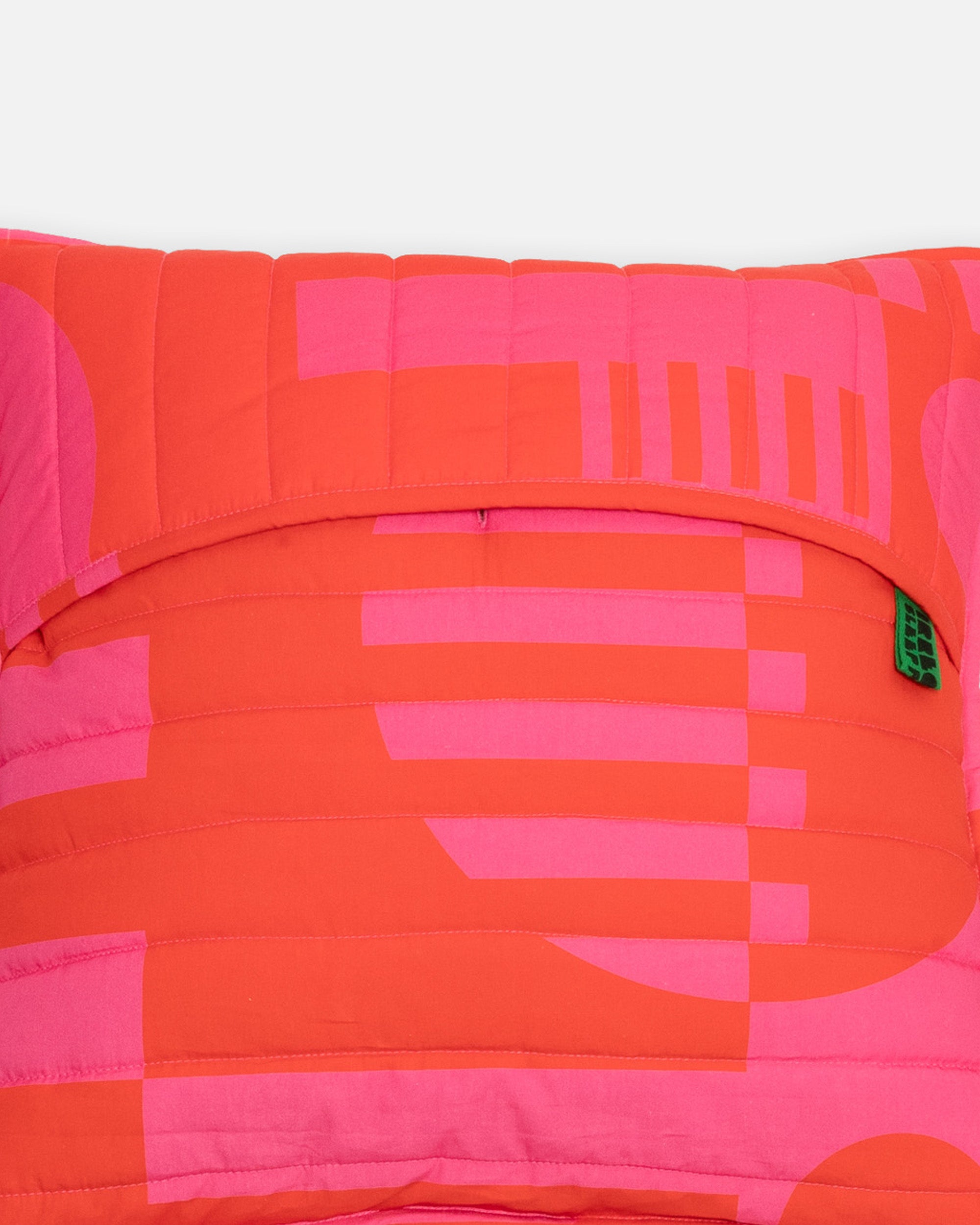 Quilted Cushion Cover in Hot Pink