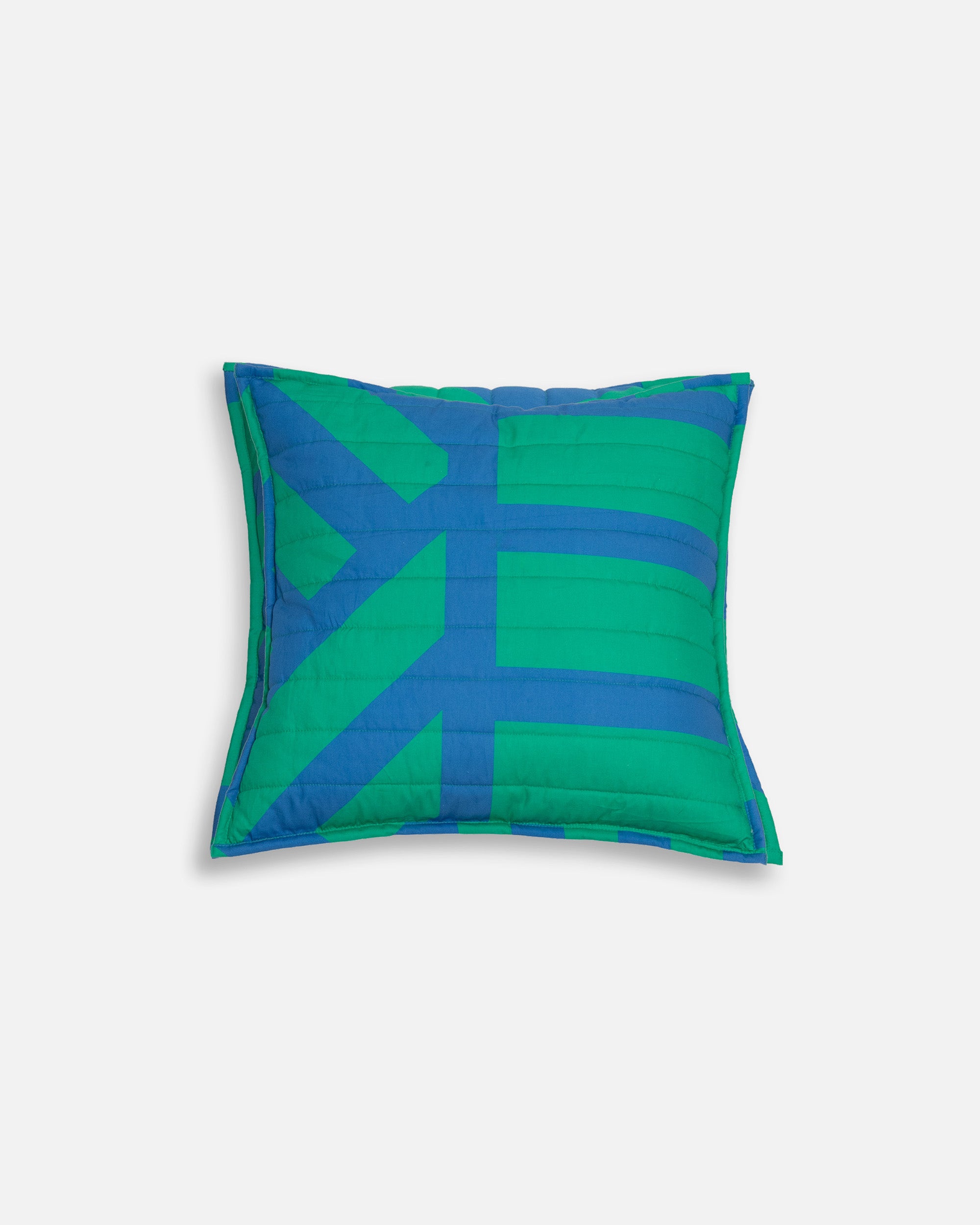 Quilted Cushion Cover in Kelly