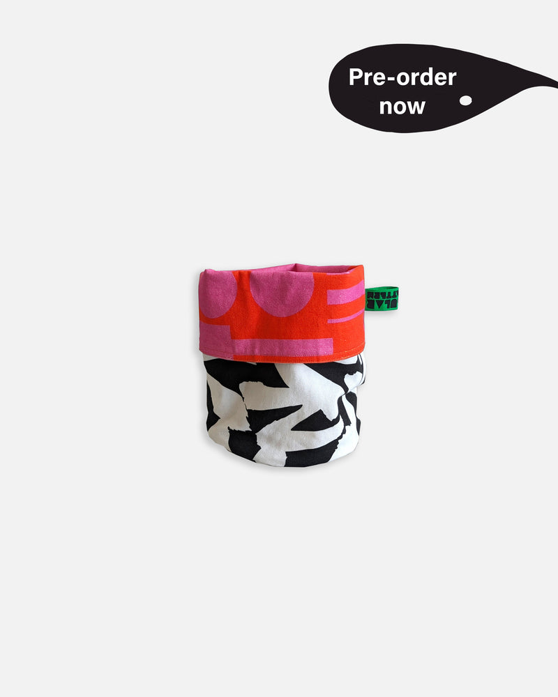 Small Storage Bag in Hot Pink / Mono