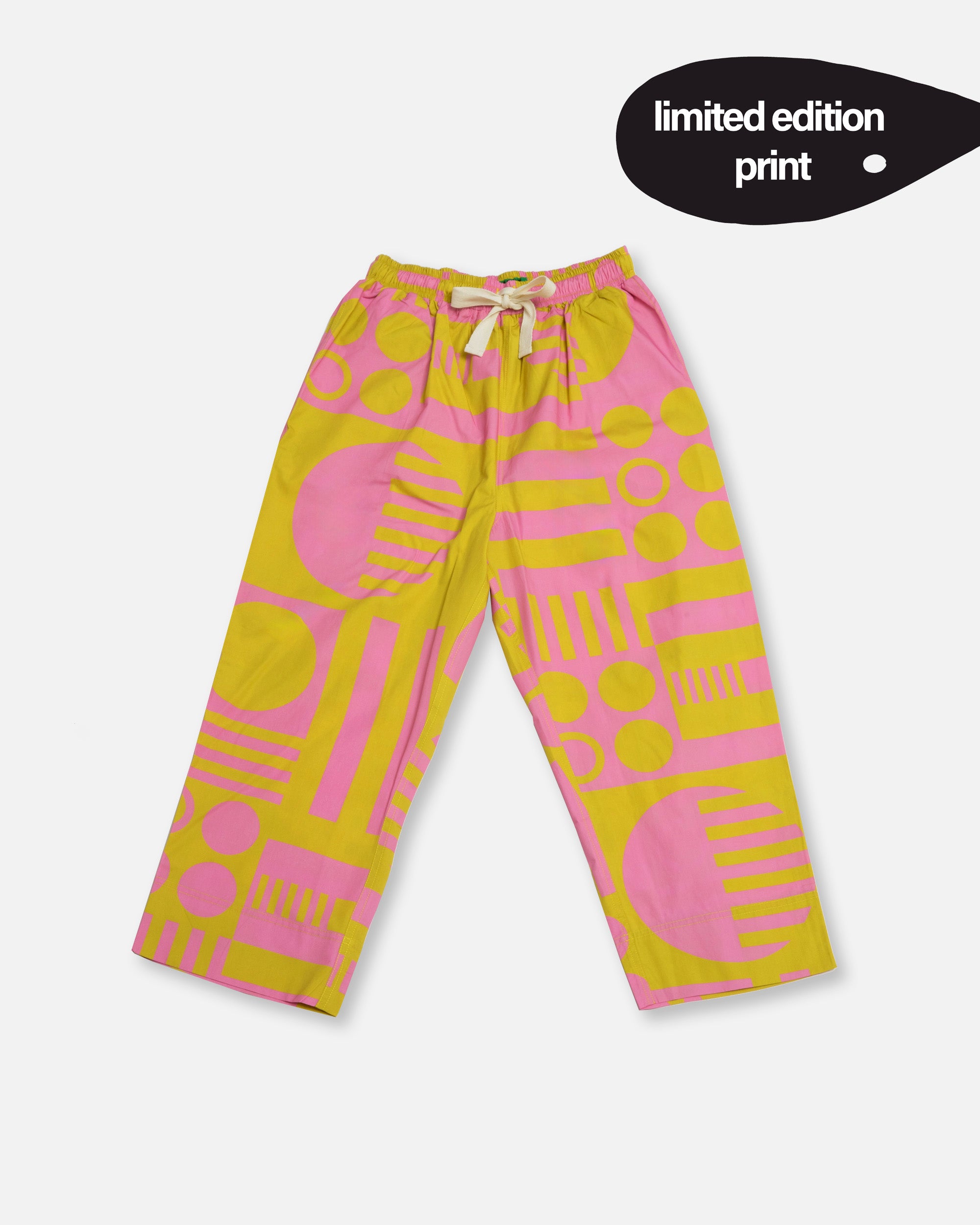 Elasticated Wide Leg Trousers in Paradox Wasabi