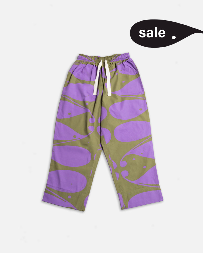 Elasticated Wide Leg Trousers - Barbarian Olive